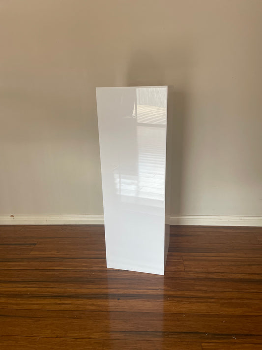 White Acrylic Square Plinth