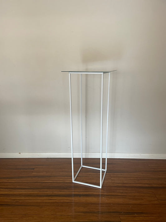 White Metal Square Plinth