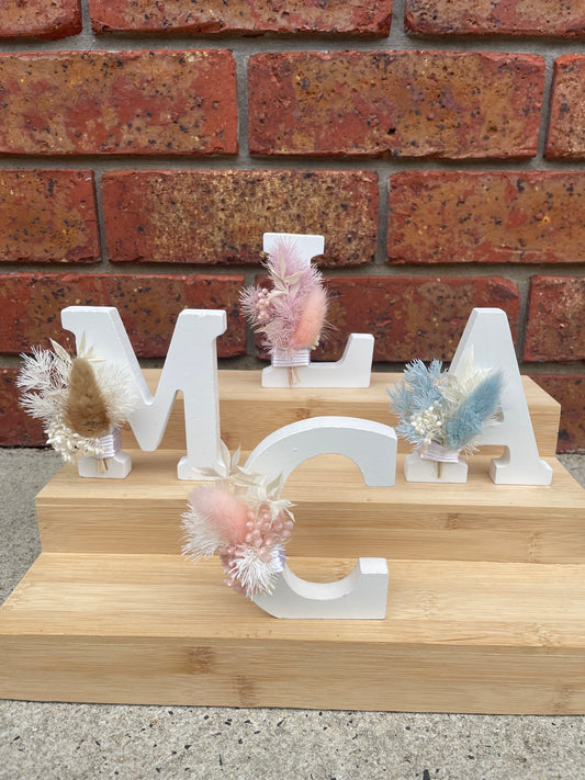 Floral Wooden Letters