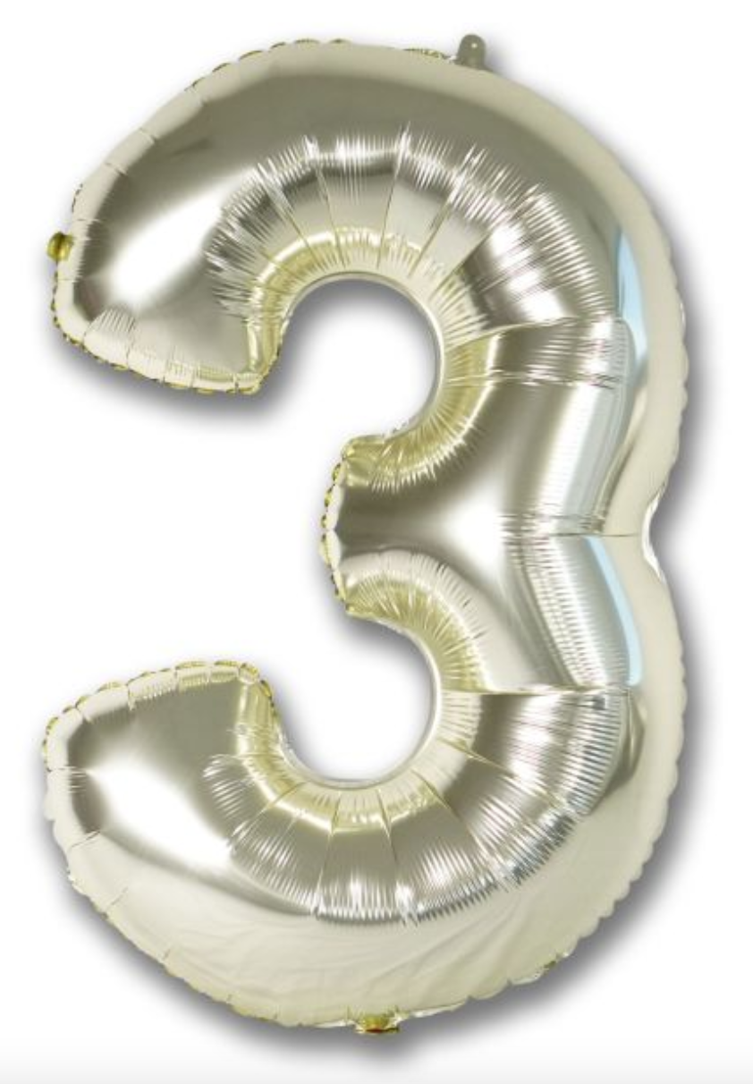 Number "3" Balloon