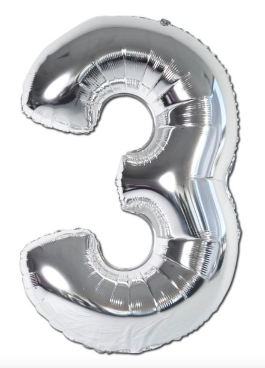 Number "3" Balloon