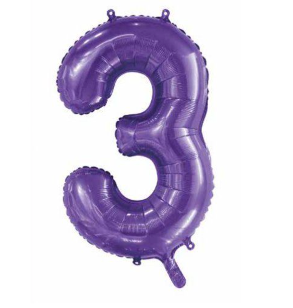 Number "3" Balloon